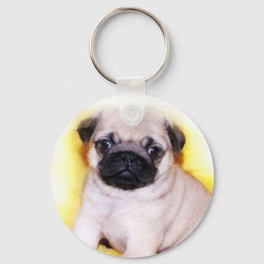 Pug Puppy sleutelhanger (Voorkant)