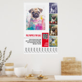 Pug puppy te koop poster sjablonen (Keuken)