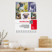 Pug puppy te koop poster sjablonen (Keuken)