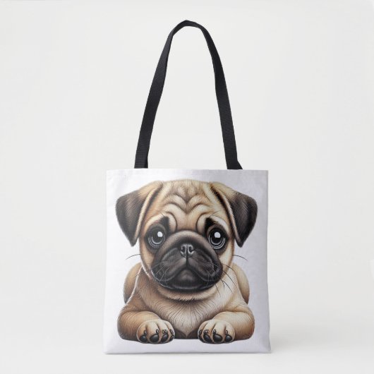 Pug Puppy Tote Bag (Voorkant)