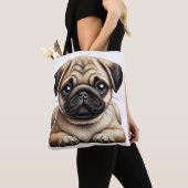 Pug Puppy Tote Bag (Dichtbij)