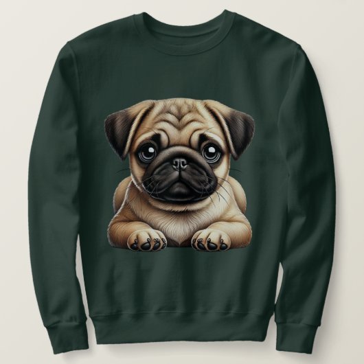 Pug Puppy Trui (Design voorkant)