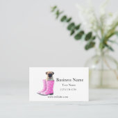 Pug Puppy Visitekaartje (Staand voorkant)