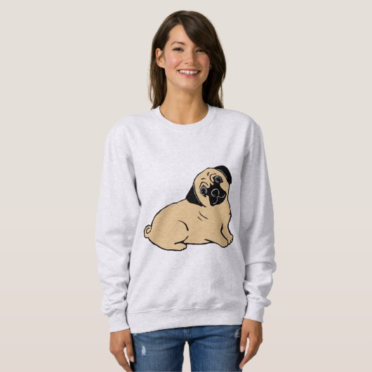 Pug Puppy Women's Sweatshirt (Voorkant volledig)