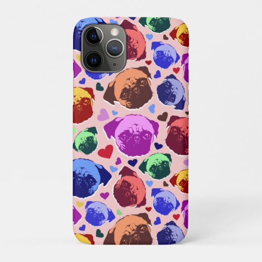 Pug Puppypuppy Honden PopArt Retro Stijl Case-Mate iPhone Case (Achterkant)