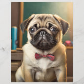 Pug-puppy's te koop flyer sjabloon QR-code (Achterkant)