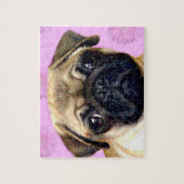 Pug puzzel met tin legpuzzel (Verticaal)