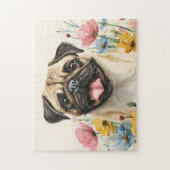 Pug Puzzel – Waterverf (Verticaal)