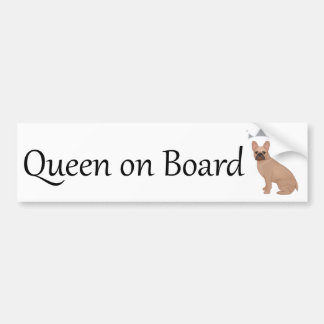 Pug Queen on Board Bumpersticker