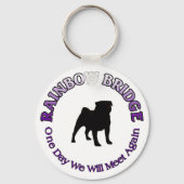 PUG RAINBOW BRIDGE SYMPATHY KECHAIN SLEUTELHANGER (Voorkant)