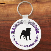PUG RAINBOW BRIDGE SYMPATHY SLEUTELHANGER - DOG PE (Voorkant)