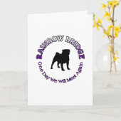 PUG RAINBOW BRIDGE SYMPATHY SLEUTELHANGER - DOG PE KAART (Gele Bloem)