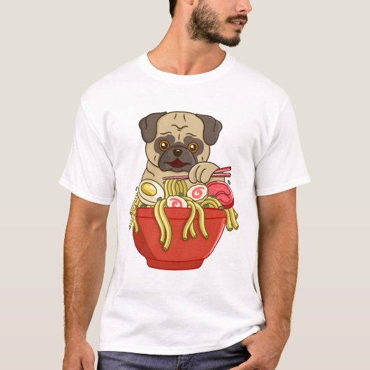 Pug Ramen T-shirt (Voorkant)