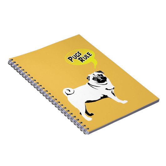 Pug Regels Boek Notitieboek (Rechterzijde)