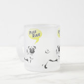 Pug Regels Matglas Koffiemok (Voorkant links)