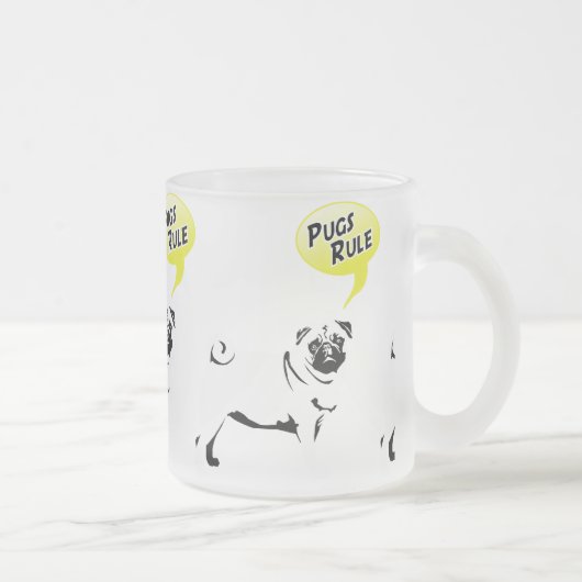 Pug Regels Matglas Koffiemok (Rechts)