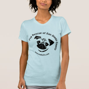 Pug Rescue of San Diego County Logo T-shirt