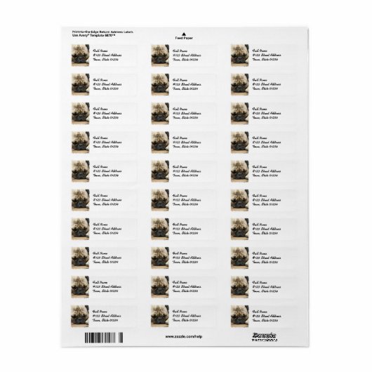 PUG retouradres-mailinglabel Etiket (Full Sheet)