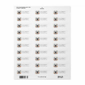 Pug retouradreslabels etiket (Full Sheet)