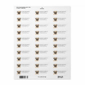 Pug Retouradreslabels Etiket (Full Sheet)