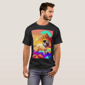 Pug Retro Landschap 2 T-shirt (Voorkant volledig)