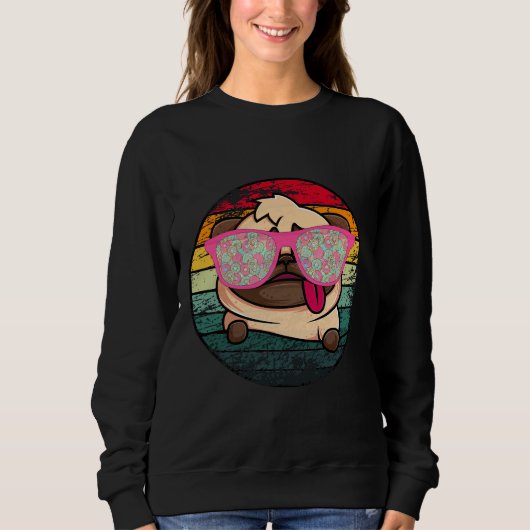 Pug Retro Vintage Magnet Classic T-shirt 368 (Voorkant)
