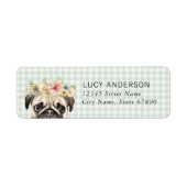 Pug Return Address Labels (Voorkant)