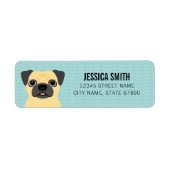 Pug Return Address Labels (Voorkant)