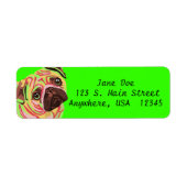Pug Return Address Labels (Voorkant)