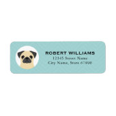 Pug Return Address Labels (Voorkant)