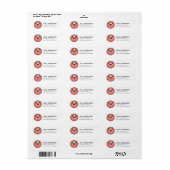 Pug Return Address Labels (Full Sheet)
