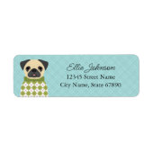 Pug Return Address Labels (Voorkant)