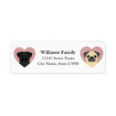 Pug Return Address Labels (Voorkant)