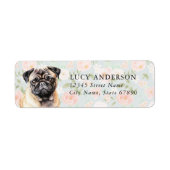 Pug Return Address Labels (Voorkant)