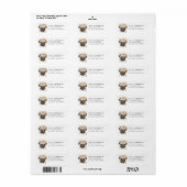 Pug Return Address Labels (Full Sheet)