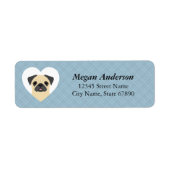 Pug Return Address Labels (Voorkant)