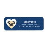 Pug Return Address Labels (Voorkant)