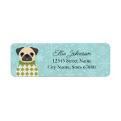 Pug Return Address Labels (Voorkant)