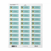 Pug Return Address Labels (Full Sheet)