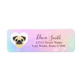 Pug Return Address Labels (Voorkant)
