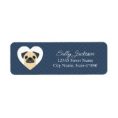 Pug Return Address Labels (Voorkant)