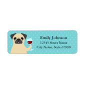 Pug Return Address Labels (Voorkant)