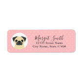 Pug Return Address Labels (Voorkant)