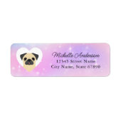 Pug Return Address Labels (Voorkant)
