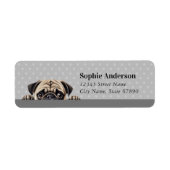 Pug Return Address Labels (Voorkant)