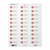 Pug Return Address Labels (Full Sheet)