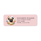 Pug Return Address Labels (Voorkant)