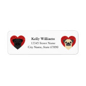 Pug Return Address Labels (Voorkant)