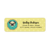 Pug Return Address Labels (Voorkant)