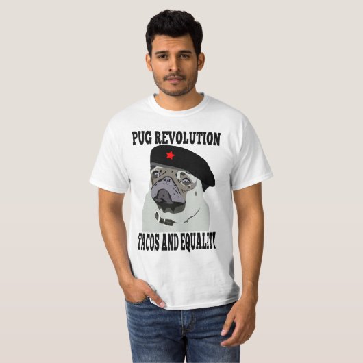 Pug Revolution T-shirt (Voorkant volledig)